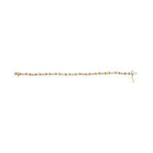将图片加载到图库查看器，10K Two-Tone Gold 1/2 Cttw Diamond Alternating 3 Stone and X-Link 7" Bracelet (I-J Color, I2-I3 Clarity)

