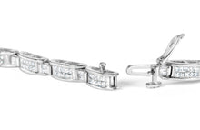 Load image into Gallery viewer, 14K White Gold 2.0 Cttw Baguette and Princess-Cut Diamond Tennis Bracelet (H-I Color, SI1-SI2 Clarity) - 7"
