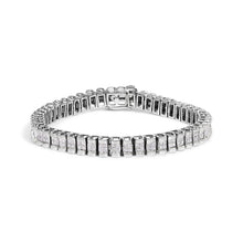 Load image into Gallery viewer, 14K Yellow Gold 3.0 Cttw Princess Cut Quad Invisible Set Tennis Bracelet (H-I Color, SI1-SI2 Clarity) - 7â€
