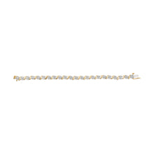 Load image into Gallery viewer, 10K Yellow Gold 2.00 Cttw Round Cut Diamond 'S' Cluster Bracelet (J-K Color, I1-I2 Clarity)
