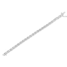 Load image into Gallery viewer, 10k White Gold 2.00 Cttw Round-Cut Diamond "XOXO" Link 7" Bracelet (I-J Color, I2-I3 Clarity)
