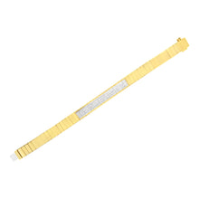 将图片加载到图库查看器，14K Yellow Gold 3 5/8 cttw Invisible Set Princess-Cut Diamond ID Tennis Bracelet (I-J Color, SI1-SI2 Clarity) - Size 7"
