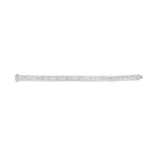 将图片加载到图库查看器，14K White Gold 7 7/8 Cttw Princess and Baguette Diamond Eternity Line Tennis Bracelet (G-H Color, SI1-SI2 Clarity) - 7" Inches

