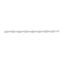 Load image into Gallery viewer, .925 Sterling Silver 1.0 Cttw Diamond Infinity Loop and Swirl Link Bracelet (I-J Color, I2-I3 Clarity) - 7.25" Inches
