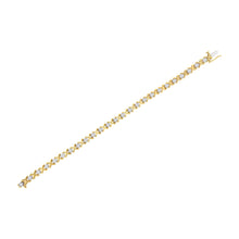 Load image into Gallery viewer, 10K Yellow Gold Plated Sterling Silver 1 cttw Diamond Link Bracelet (J-K Clarity, I1-I2 Color) - Size 7"
