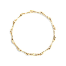 将图片加载到图库查看器，10K Yellow Gold Plated .925 Sterling Silver 1.0 Cttw Miracle Set Diamond Bezel Style Station Link Bracelet (H-I Color, I3 Clarity) - Size 7"
