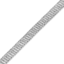 Load image into Gallery viewer, .925 Sterling Silver 5.00 Cttw Round-Cut Diamond "S" Link Bracelet (I-J Color, I3 Clarity) - Size 7.25
