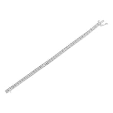 Load image into Gallery viewer, .925 Sterling Silver 2 Cttw Prong Set Round-Cut Diamond 4 Stone Box Link Bracelet (I-J Color, I3 Clarity) - 7.25"
