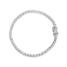 将图片加载到图库查看器，14K White Gold 5.00 Cttw Prong Set Lab Grown Round Diamond Classic Tennis Bracelet (F-G Color, VS2-SI1 Clarity) - 7.25"
