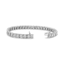 Load image into Gallery viewer, .925 Sterling Silver 1/4 Cttw Diamond Link Bracelet (I-J Color, I2-I3 Clarity) - Size 7.25"

