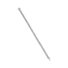 Load image into Gallery viewer, .925 Sterling Silver 1/4 Cttw Miracle Set Diamond and Bead Link 7.25" Tennis Bracelet (I-J Color, I2-I3 Clarity)
