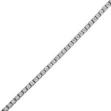 Load image into Gallery viewer, 14K White Gold 1.0 Cttw Miracle Set Round-Cut Lab Grown Diamond Illusion Tennis Bracelet (F-G Color, VS2-SI1 Clarity) Size 7"
