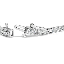 Load image into Gallery viewer, 14K White Gold 6.00 Cttw Lab Grown Diamond Classic Tennis Bracelet  - 7.25"

