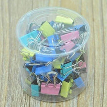 Load image into Gallery viewer, 60-Pieces: 15mm Colorful Metal Paper File Ticket Binder Clips
