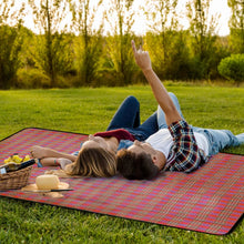 将图片加载到图库查看器，60" x 78" Foldable Waterproof Picnic Blanket with Strap
