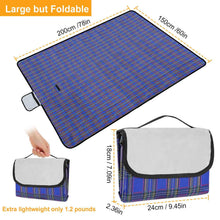 将图片加载到图库查看器，60" x 78" Foldable Waterproof Picnic Blanket with Strap
