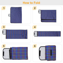将图片加载到图库查看器，60" x 78" Foldable Waterproof Picnic Blanket with Strap
