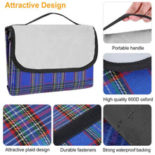 将图片加载到图库查看器，60" x 78" Foldable Waterproof Picnic Blanket with Strap
