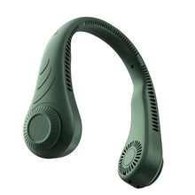 将图片加载到图库查看器，6000Mah Hanging Neck Fan Portable Cooler Fan USB Leafless Neckband Fan 78 Surround Air Outlets 2000mAh Rechargeable Mini Fan Rechargeable Bladeless Neck Fan Personal Cooling Fan with 3 Wind Speeds for Travel
