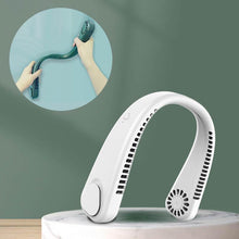 将图片加载到图库查看器，6000Mah Hanging Neck Fan Portable Cooler Fan USB Leafless Neckband Fan 78 Surround Air Outlets 2000mAh Rechargeable Mini Fan Rechargeable Bladeless Neck Fan Personal Cooling Fan with 3 Wind Speeds for Travel
