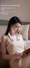 将图片加载到图库查看器，6000Mah Hanging Neck Fan Portable Cooler Fan USB Leafless Neckband Fan 78 Surround Air Outlets 2000mAh Rechargeable Mini Fan Rechargeable Bladeless Neck Fan Personal Cooling Fan with 3 Wind Speeds for Travel
