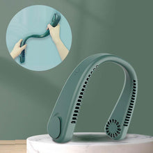 将图片加载到图库查看器，6000Mah Hanging Neck Fan Portable Cooler Fan USB Leafless Neckband Fan 78 Surround Air Outlets 2000mAh Rechargeable Mini Fan Rechargeable Bladeless Neck Fan Personal Cooling Fan with 3 Wind Speeds for Travel
