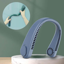 将图片加载到图库查看器，6000Mah Hanging Neck Fan Portable Cooler Fan USB Leafless Neckband Fan 78 Surround Air Outlets 2000mAh Rechargeable Mini Fan Rechargeable Bladeless Neck Fan Personal Cooling Fan with 3 Wind Speeds for Travel
