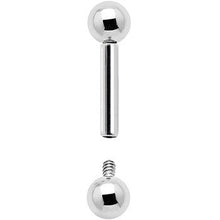 Load image into Gallery viewer, 16G 1/4 Grade 23 Titanium 3mm Ball Internally Threaded Barbell
