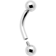 Load image into Gallery viewer, 16G 1/4 Grade 23 Titanium 3mm Internally Threaded Curved Barbell

