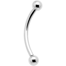 Load image into Gallery viewer, 16G 1/2 Grade 23 Titanium 3mm Internally Threaded Curved Barbell
