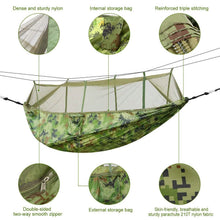 Load image into Gallery viewer, 600lbs Load 2 Persons Hammock with Mosquito Net
