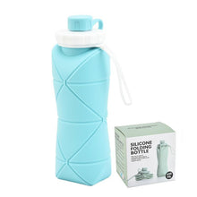 Load image into Gallery viewer, 600ml Folding Silicone Water Bottle Large Capacity Lightweight Sports Water Bottle Outdoor Travel Portable Water Cup Collapsible Water Bottle Silicone Foldable Water Bottles For Travel Easy-To-Carry Design
