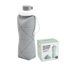 Load image into Gallery viewer, 600ml Folding Silicone Water Bottle Large Capacity Lightweight Sports Water Bottle Outdoor Travel Portable Water Cup Collapsible Water Bottle Silicone Foldable Water Bottles For Travel Easy-To-Carry Design
