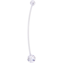 将图片加载到图库查看器，Clear Ultra Glitter Glamour PTFE Pregnancy Belly Ring
