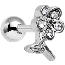 Load image into Gallery viewer, 16G Clear Gem Petal Flower Right Ear Cartilage Earring
