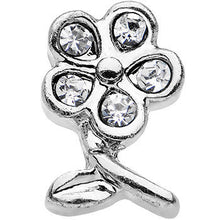 Load image into Gallery viewer, 16G Clear Gem Petal Flower Right Ear Cartilage Earring
