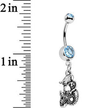 Load image into Gallery viewer, Aqua Gem Miss Mermaid and Mr Starfish Dangle Belly Ring
