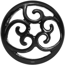 Load image into Gallery viewer, 18mm Steel Black Filigree Duet Heart Saddle Plug Set
