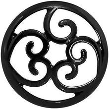 Load image into Gallery viewer, 24mm Steel Black Filigree Duet Heart Saddle Plug Set
