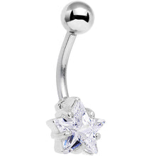 将图片加载到图库查看器，Clear Gem Shoot for the Star Belly Button Ring
