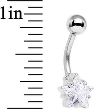 将图片加载到图库查看器，Clear Gem Shoot for the Star Belly Button Ring
