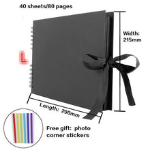 将图片加载到图库查看器，60/80 Pages Photo Albums Scrapbook Paper  Craft Album Scrapbooking Picture Album for Wedding Anniversary Gifts Memory Scrapbook Albums Family Anniversary Gift For Couple
