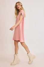 Load image into Gallery viewer, Peace Plaid Applique Short Sleeve Mini Dress For Women – Trendy and Comfortable Mini Dress with Applique Detailing and Chic Plaid Pattern
