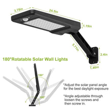 将图片加载到图库查看器，60LEDs Solar PIR Motion Sensor Remote Control Wireless Lamp
