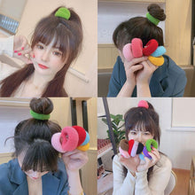 Load image into Gallery viewer, 6/12 Pcs Women Girl Cute Knitting Solid Scrunchies Rubber Band Children Soft Elastic Hair Bands Colorful Large Hair Ties, Strong Elastic Hair Bobbles for Ponytail Holder Sweet Hair Accessories Set

