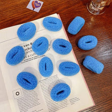 Load image into Gallery viewer, 6/12 Pcs Women Girl Cute Knitting Solid Scrunchies Rubber Band Children Soft Elastic Hair Bands Colorful Large Hair Ties, Strong Elastic Hair Bobbles for Ponytail Holder Sweet Hair Accessories Set
