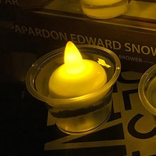 将图片加载到图库查看器，6/12PCS Floating Candle Lights LED Floating Candles Flameless Tea Lights Warm Yellow Battery Operated Waterproof Decoration for Wedding Thanksgiving Christmas Waterproof Flameless on Water Candles LED Tea Light Wedding Party Decorative
