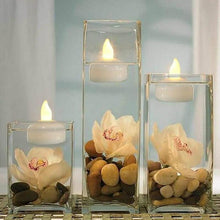 将图片加载到图库查看器，6/12PCS Floating Candle Lights LED Floating Candles Flameless Tea Lights Warm Yellow Battery Operated Waterproof Decoration for Wedding Thanksgiving Christmas Waterproof Flameless on Water Candles LED Tea Light Wedding Party Decorative
