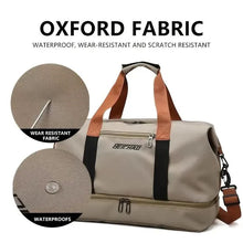 Load image into Gallery viewer, Nylon Duffel Bag for Travel – Large Capacity, Foldable, Shoe Compartment – Men &amp; Women
