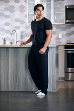 Load image into Gallery viewer, Men's Soft Bamboo Lounge Pajama Set - Short Sleeve Top &amp; Pants
